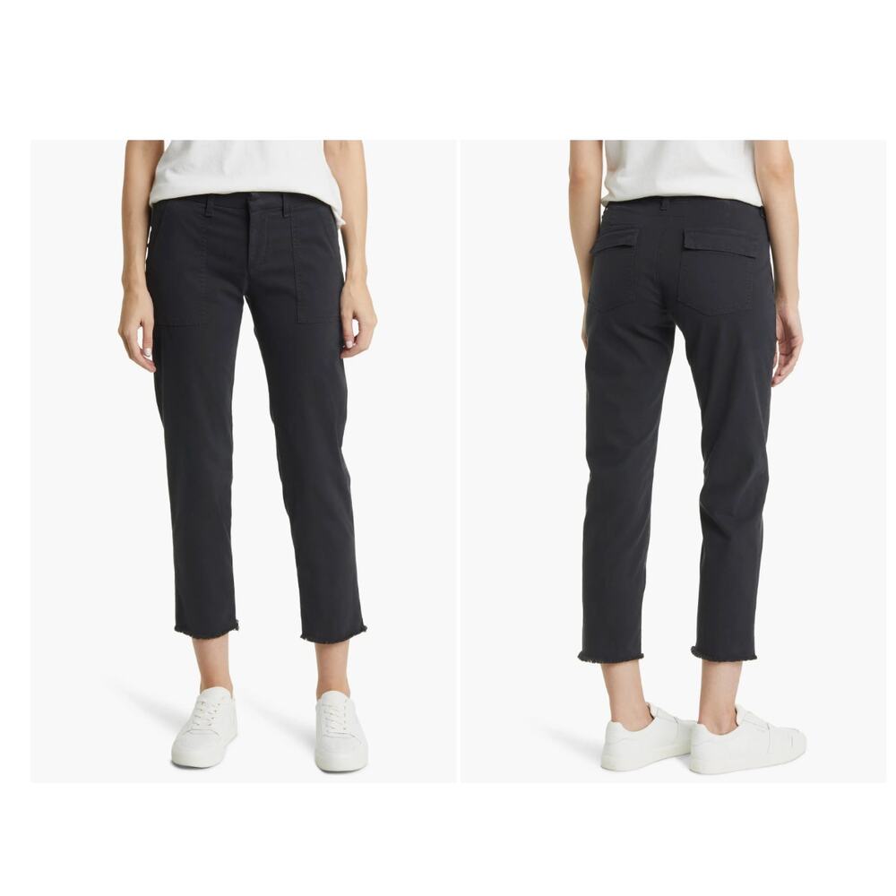 NWOT Frank and Eileen Blackstone Utility Cropped Pant Washed Black Womens Size 4